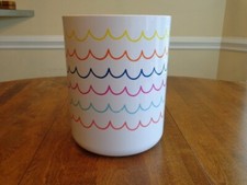 RAINBOW COLORS PLASTIC WASTE BASKET TRASH CAN