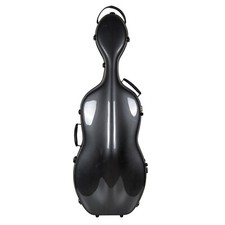 Crossrock Ultra-light Fiberglass Cello Case with Wheels-Fits 4/4 Full-size Cello