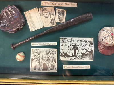 アンティーク　アメリカ　History of Baseball シャドーボックス VTG Shadow Box 'The History of Baseball' - 15