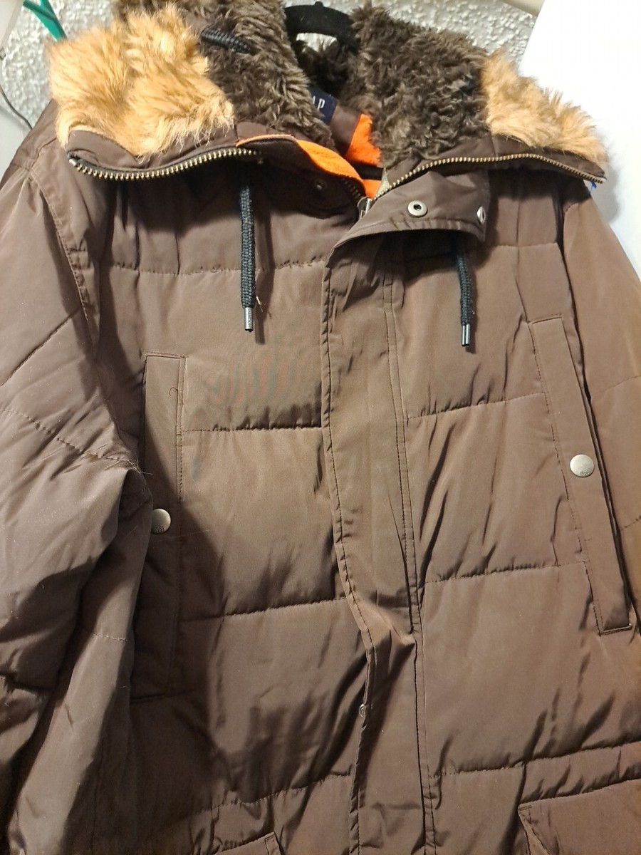 GAP Military Type N-3B Brown Parka Coat Pilot Flight Jacket USA 