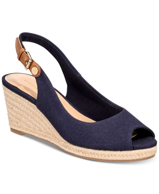 tommy hilfiger slingback wedges