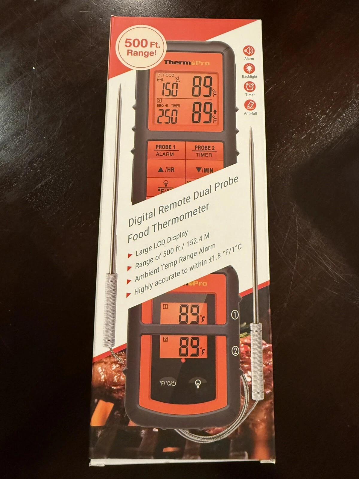 Thermopro Digital Meat Dual Probe Food Thermometer Model No TP-08B Brand New
Opens in a new window o