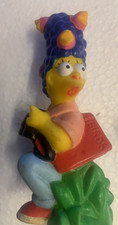 Marge from The Simpsons Toy Figurine 1990 Burger King Bird Watching 3.5" Vintage