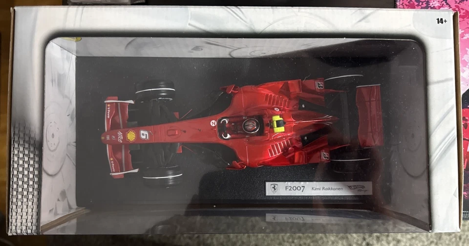 F1 Hot wheels Formula 1 - F2007 Ferrari - Kimi Raikkonen - die cast 1:18  NIB - Image 3 of 4