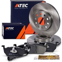 Atec Bremsscheiben BelÜFtet Ø276 + BremsbelÄGe Vorne FÜR Seat Leon Vw Golf 7