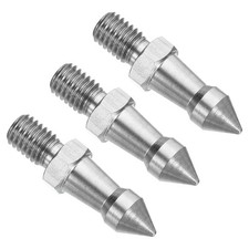 M8 Thread Tripod Spike, 3 Pack Camera Mount Adapter Style 2, Silver