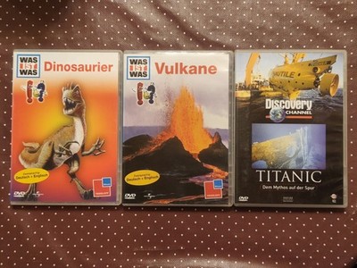 Wissens-Paket für Kinder: 2x WAS IST WAS (Dinos/Vulkane) + Discovery Channel...
