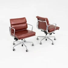 2012 Herman Miller Eames Soft Pad Management Desk Chair Rust Leather 9x Avail
