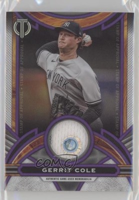 2023 Topps Tribute Stamp of Approval Relics Purple 18/50 Gerrit Cole #SOA-GC nd3