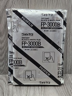 Fujifilm FP-3000B Professional Instant Black and White Film, 10 Sheet