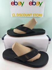 FLOJOS MEN'S Bajo FLIP FLOP memory foam sandals -Black- FREESHIP