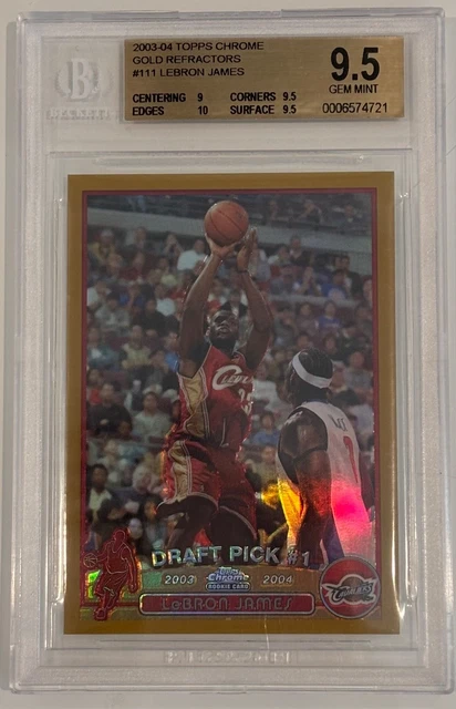 2003-04 Topps Chrome - LeBron James #111 Gold Refractor /50 (RC)