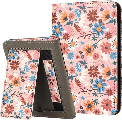 Custodia In Tela Per Kindle Paperwhite 5/6/7 Gen (2012-2015) – Ultra-sottile, Antishock, Chiusura Magnetica, Rosa - 2