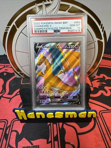 Pokémon TCG Charizard v Black Star Promo SWSH050 Holo Card PSA 10