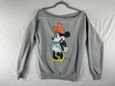 Women  s Disney Minnie Mouse Sweatshirt Gray Size Small