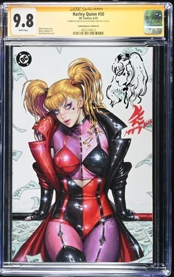 Harley Quinn #50 CGC 9.8 SS Signed Remark Kyu Yong EOM Dallas Exclusive Virgin B