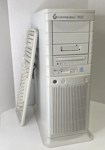 Vtg Gateway 2000 P5-133, Pentium @133MHz, 64MB RAM, No HDD/OS, W/ Keyboard *A*