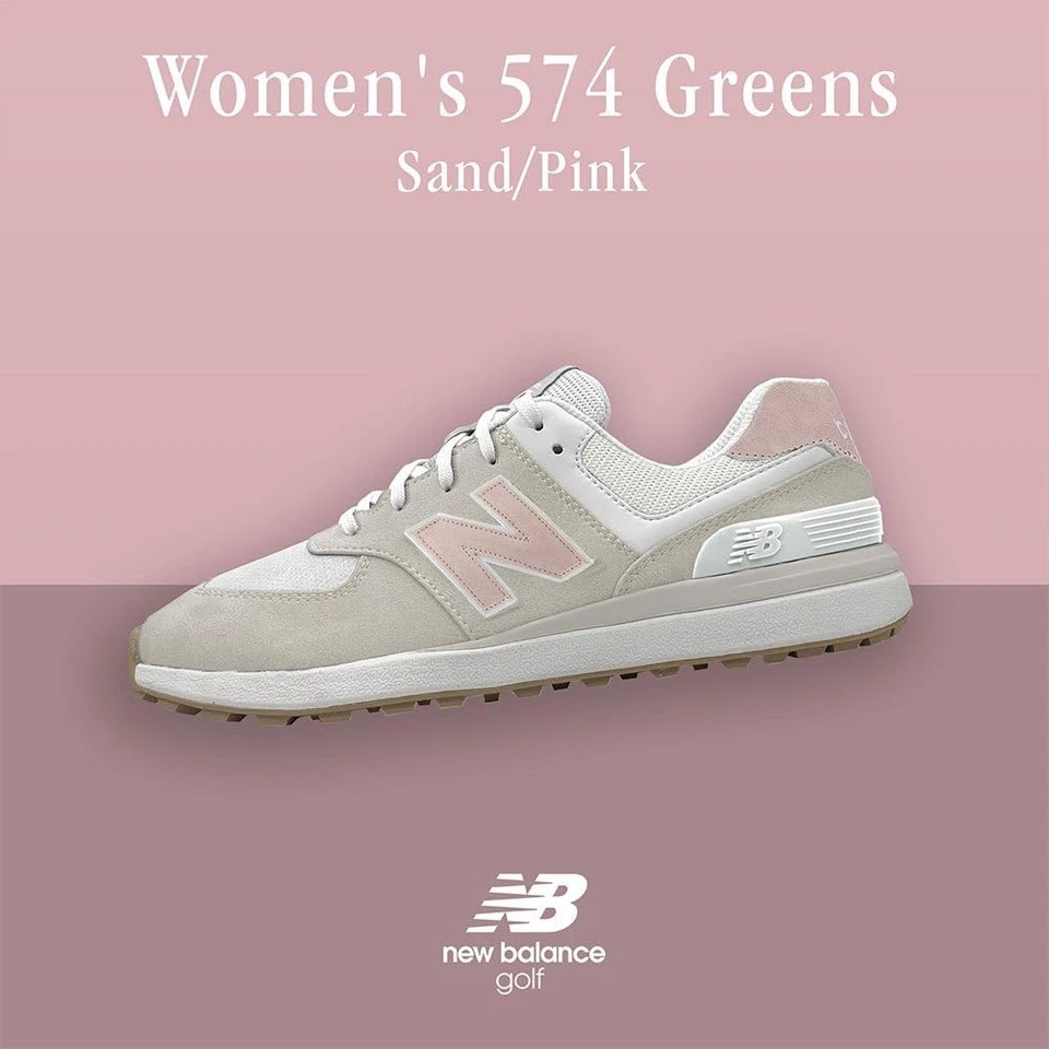 Zapatos de golf New Balance 574 Greens V2 2024 para mujer, rosa, 9 Foto 2 de 2