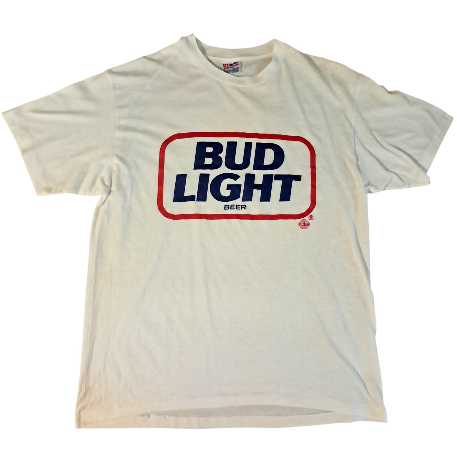 VTG Bud Light Stock Logo Original Official Beer Graphic T-Shirt Rare XL