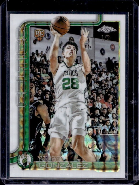 2025-26 Topps Chrome Hugo Gonzalez RC Geometric White Refractor #1/2 Celtics