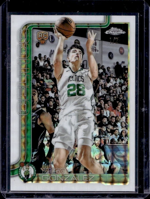 2025-26 Topps Chrome Hugo Gonzalez RC Geometric White Refractor #1/2 Celtics