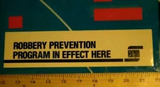 Domino's Pizza Robbery Prevention Program In Effect Decal Vintage Logo