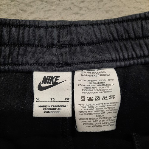 Nike Sportswear Club Fleece Jogger Youth XL Black Sweatpants Drawstring Boys - Picture 6 of 8