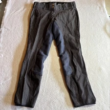Goode Rider Womens Equestrian Riding Pants 30R Gray Striped Stretch Breeches