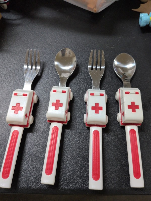 Toddler Spoon And Fork With Ambulance 2 Sets