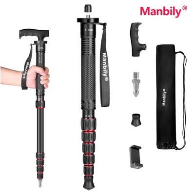 Einbeinstativ Kamera Wanderstock Aluminium Reisestativ Kompakt Leicht Rot 7KG-