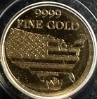1/500 oz .9999 Fine Gold Eagle Head Round ICG MS70 Gold Bullion