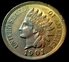 1901 INDIAN HEAD CENT UNCIRCULATED! 4 DIAMONDS! A beautifully toned coin!