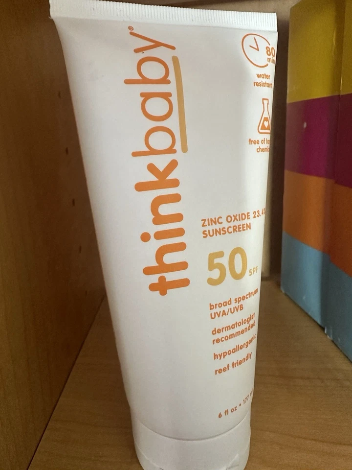 Thinkbaby FPS 50+ Baby Mineral Protector Solar Loción Natural Resistente al Agua 6oz -NUEVO Foto 3 de 4