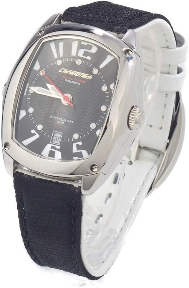Chronotech Bicolor Leather Dress Watch