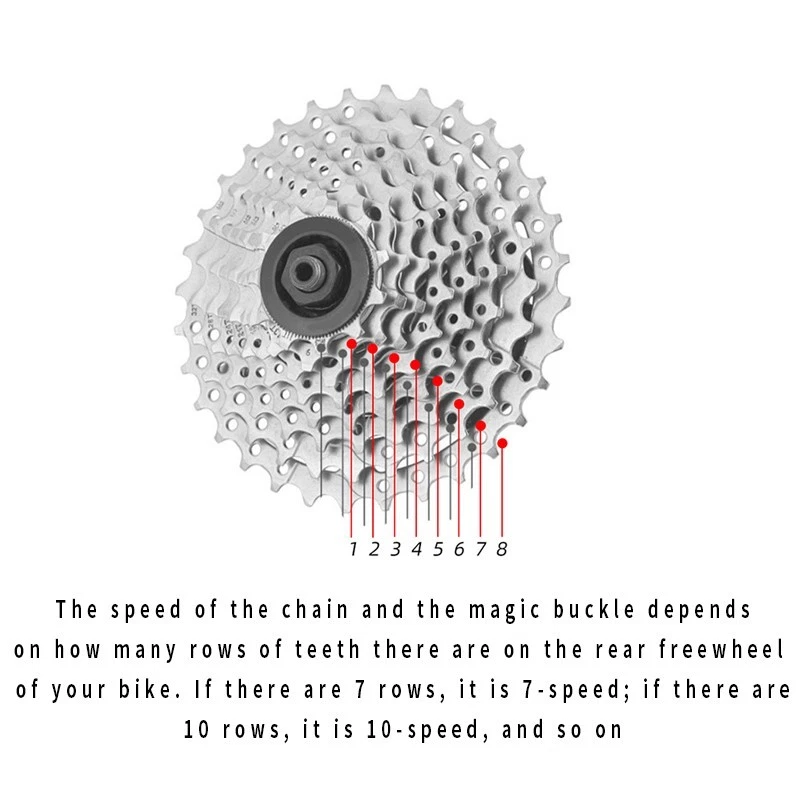 Bicicleta de montaña bicicleta de carretera cadena chapada hebilla mágica para 8S/9/10/11 velocidad rápida Foto 3 de 4