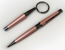 RARE CROSS PEARLESCENT PINK BALLPOINT PEN  MATCHING KEYCHAIN PEN SET 2009