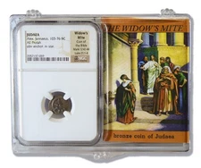 Judean Prutah (103-76 BC) - Widow's Mite - NGC Clear Box - Uncirculated 🇮🇱