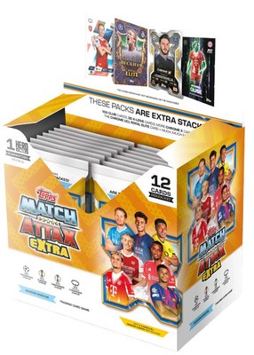 New Topps Match Attax Extra 2025-26 UEFA Champions League 32 Pack Box 384 Cards