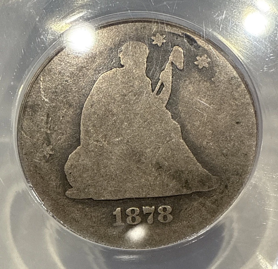 1878 Seated Liberty Quarter ANACS FR2 Fair 2 - Silver 25C US Coin - Image 3 of 4