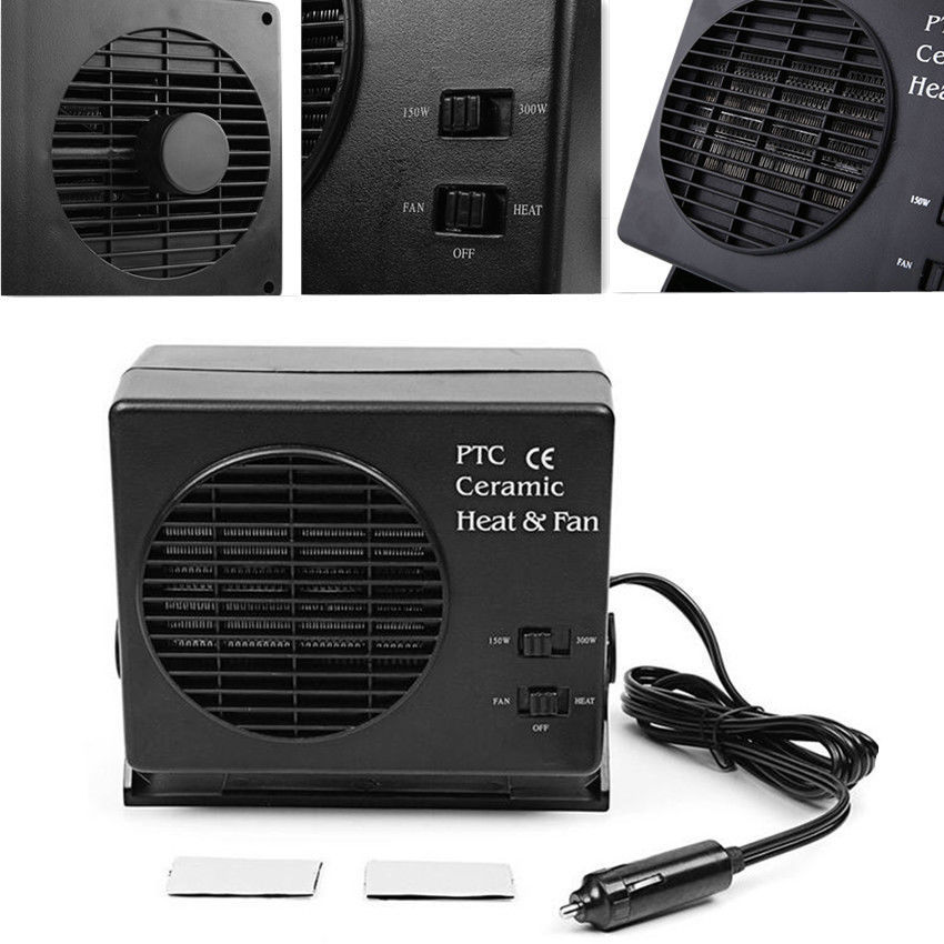 Car Van Heater Cooling Ceramic Fan Defroster Demister DC 12V Heating  150/300W BK