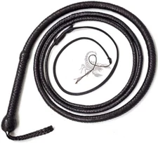 Handmade Bull Whip 10 Feet 16 Strands Real Cowhide Leather Equestrian Bullwhip
