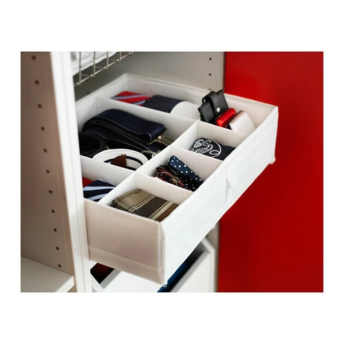 SKUBB Organizer with 9 compartments, white, 8 ¾x13 ½x47 ¼ - IKEA