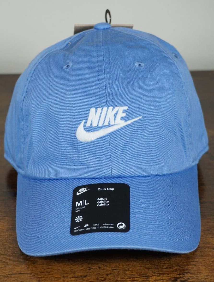 Nike Club Futura Unstructured Wash Hat Cap BLUE light FB5368