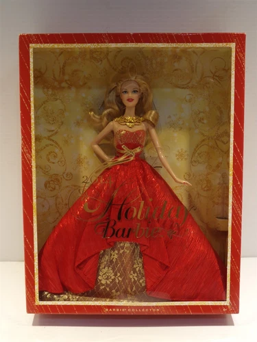 Holiday Barbie 2014 NIB Red & Gold Gown LOOK