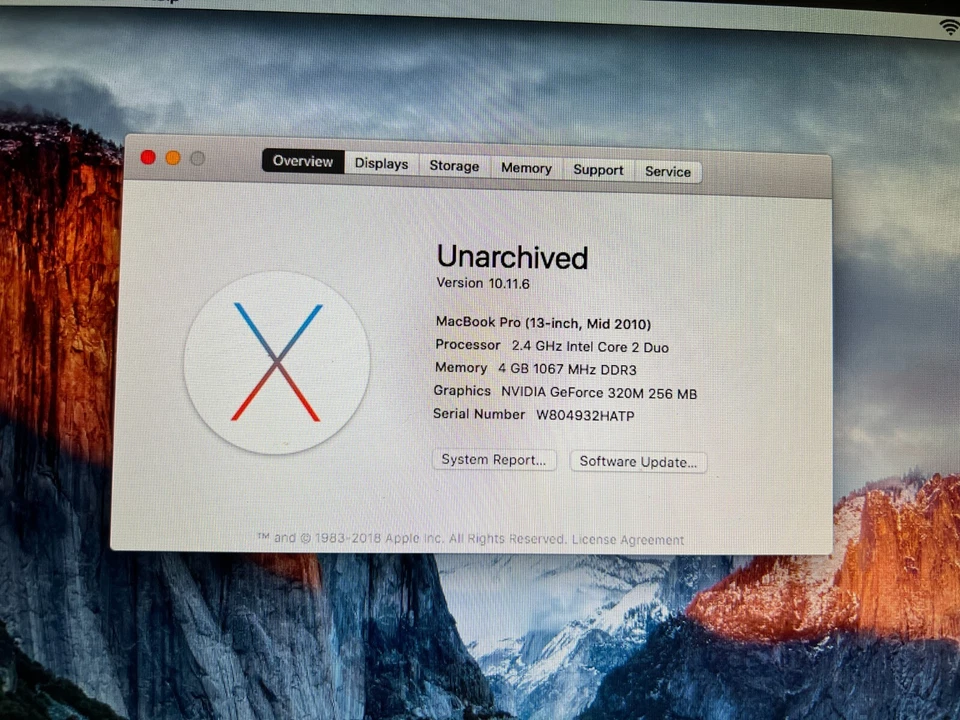 Apple MacBook Pro A1278 Laptop Mid 2010 Core 2 Duo 320GB HDD Ram 4GB El Capitan - Image 2 of 4