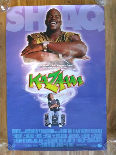 ORIGINAL Vintage SHAQ 1996 SHAQ Kazaam Movie Poster NBA