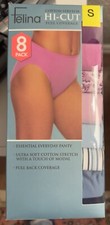 NEW Felina Women's 8 Pack Cotton Stretch Modal Hi Cut Panties Size Small
