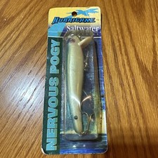 Hurricane Saltwater Nervous Pogy Fishing Lure Silver Blue 4 1/2”