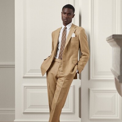 Purple Label Ralph Lauren Gregory Hand-Tailored Tick-Weave Trouser