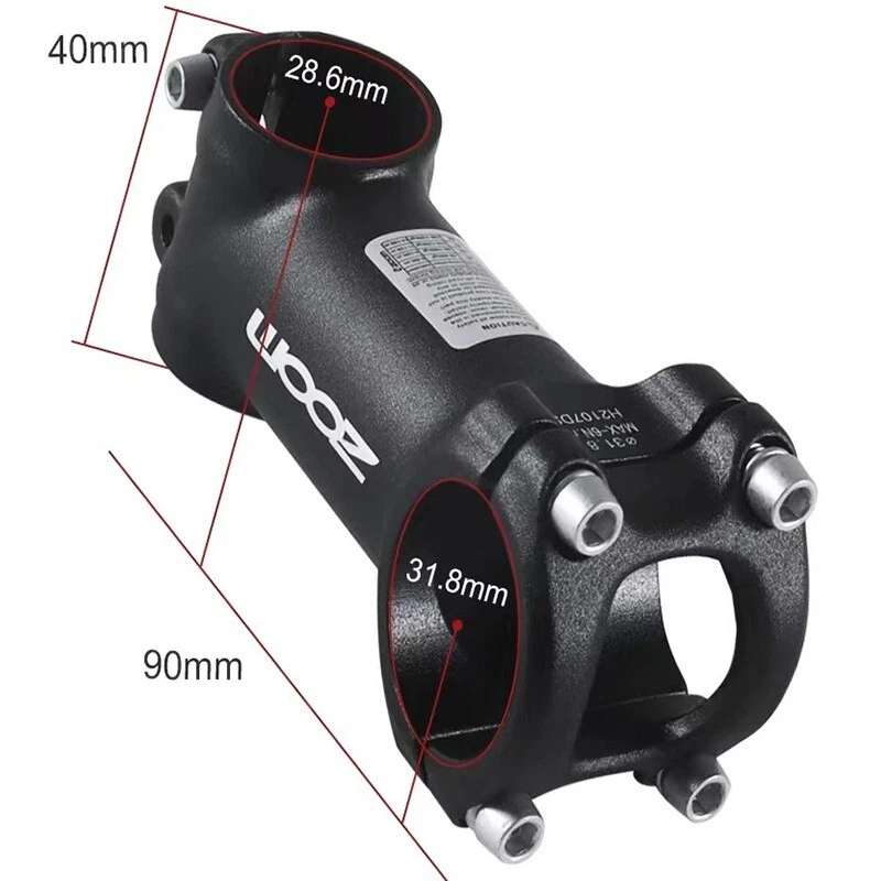 ZOOM Mountain Bike Poles Aluminum 1 1/8inch Bicycle Poles 31.8mm*90mm- - Image 4 of 4